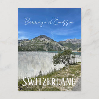 barrage d’Emosson, Switzerland, dam, mountains Postcard