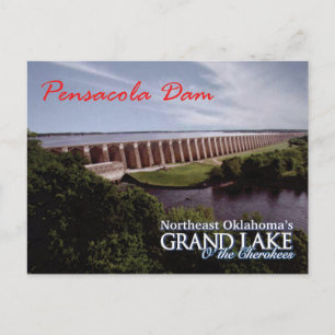 Barrage de Pensacola...Grand Lac OK carte postale 