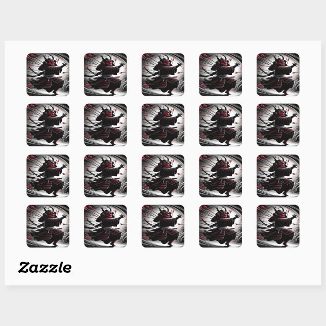 Barrage Oni  Square Sticker (Sheet)