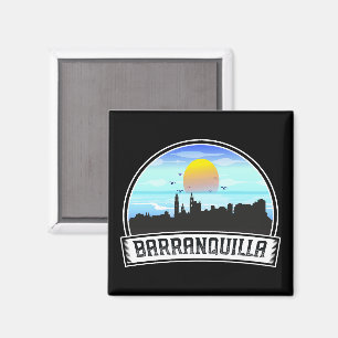 Barranquilla Colombia Skyline Panorama View Magnet