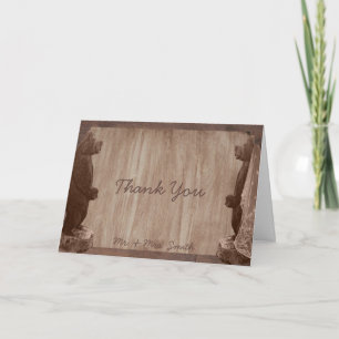 Barre Bois Ours Pays Carte de remerciements