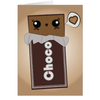 Barre de chocolat mignonne