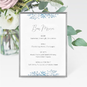 Barre de Mariages Blue Eucalyptus Panneau de menu