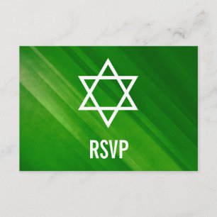 Barre grunge verte moderne Mitzvah RSVP