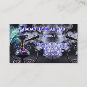 Barre Hookah Standard, Carte de visite de 3,5 po x