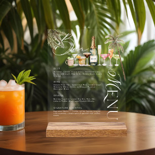 Barre Mariage de cocktails Tropical Watercolor Men