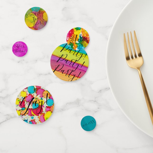 Barre ou Bat mitzvah Confetti Splash de couleur (Groupe)