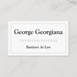 Barreau simple et de base Carte de visite de droit