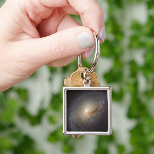 Barred Lenticular Galaxy Ngc 3368 Keychain (Hand)