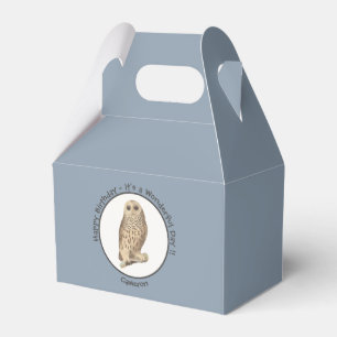 Barred Owl - Birthday or Other Party Themed Event Favor Box