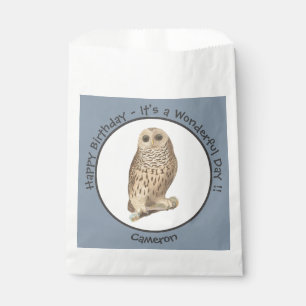 Barred Owl - Birthday or Other Party Themed Event Favour Bag