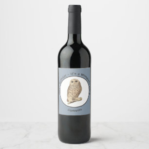 Barred Owl - Birthday or Other Party Themed Event Wine Label
