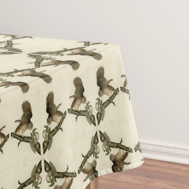 Barred Owl, John James Audubon's Birds of America Tablecloth (In Situ)