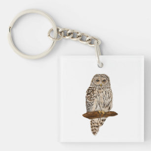 Barred Owl Keychain
