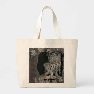 Barred Owl Large Tote Bag