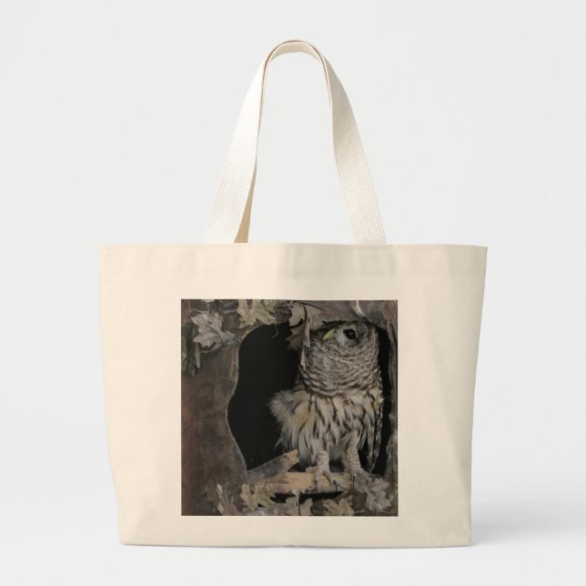 Barred Owl Large Tote Bag (Front)