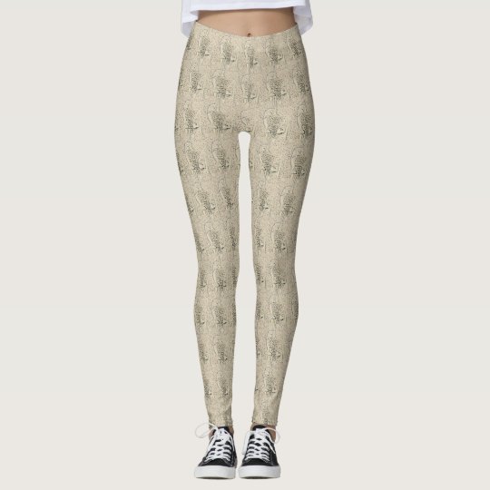 Barred Owl Patterned Leggings