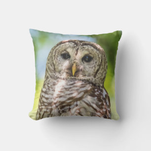 Barred Owl Throw Pillow