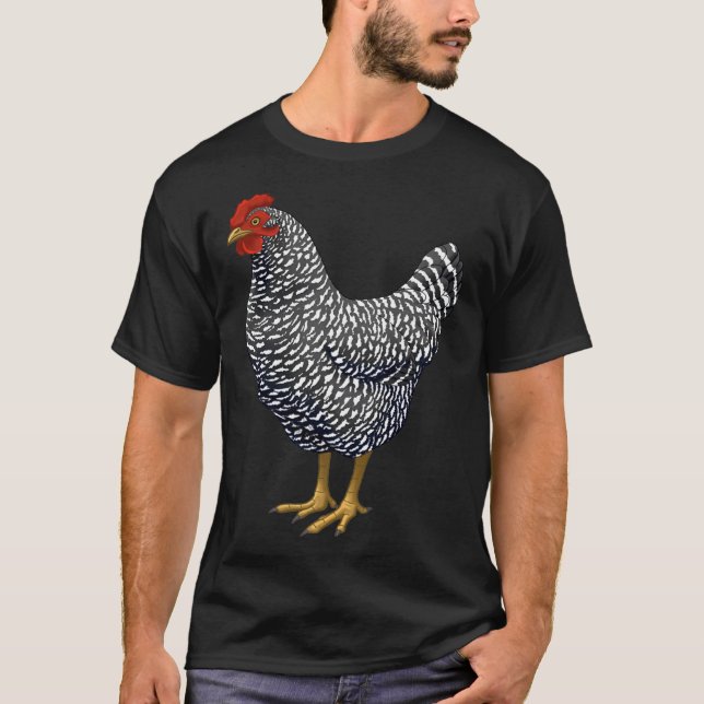 Barred Plymouth Rock Hen Chicken T-Shirt (Front)