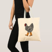Barred Rock Chicken Tote Bag (Front (Product))