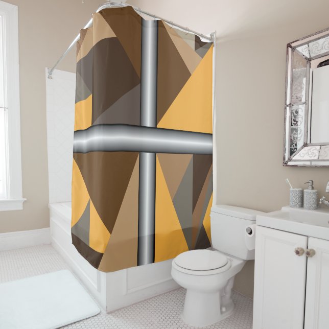 Barred Shower Curtain (In Situ)