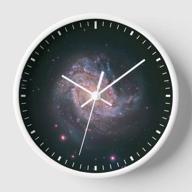 Barred Spiral Galaxy Messier 83. 2 Clock (Front)