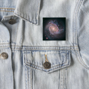 Barred Spiral Galaxy Messier 83. 2 Inch Square Button