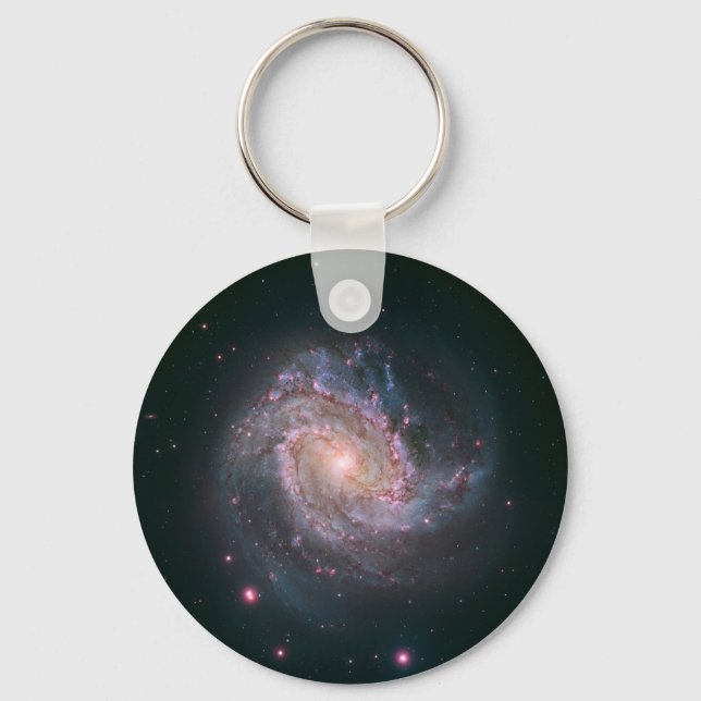 Barred Spiral Galaxy Messier 83. 2 Keychain (Front)