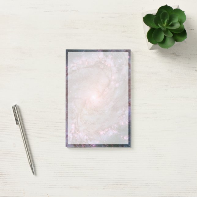 Barred Spiral Galaxy Messier 83. Post-it Notes (Office)