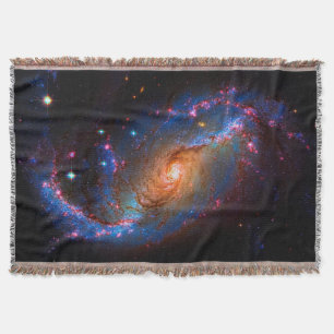 Barred Spiral Galaxy NGC 1672 Astronomy Picture Throw Blanket