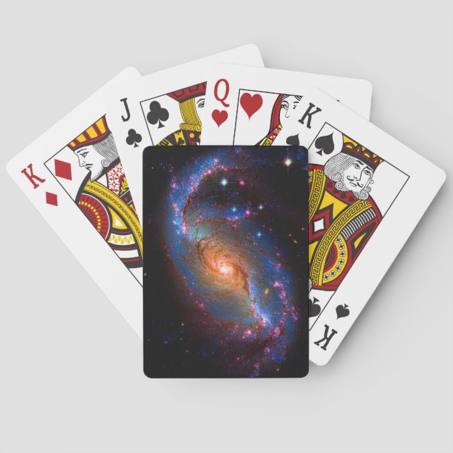 Barred Spiral Galaxy NGC 1672 Playing Cards (Back)