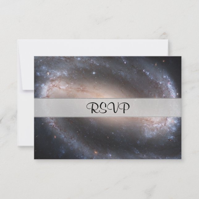 Barred Spiral Galaxy RSVP Card (Front)