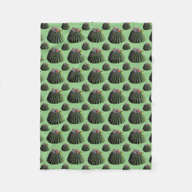 Barrel Cactus Fleece Blanket (Front)
