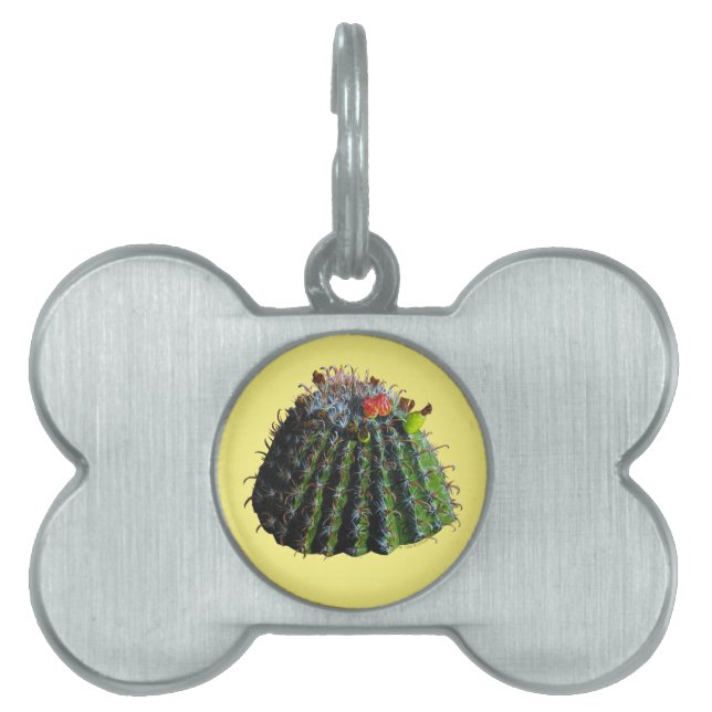 Barrel Cactus Pet Tags (Front)
