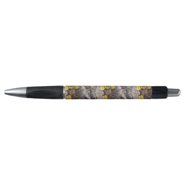 Barrel Cactus Plant Fishhook Yellow Pen (Front)