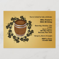 Barrel of Beer Invitation