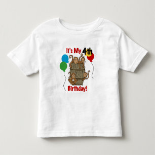 Barrel of Monkeys 4th Birthday Toddler T-shirt