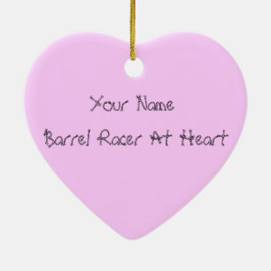Barrel Racer At Heart Ceramic Ornament