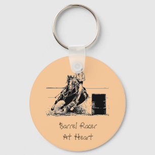 Barrel Racer At Heart Keychain