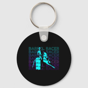 Barrel Racer Barrel Racing Horseback Riding Barrel Keychain