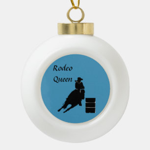 Barrel racer    ceramic ball christmas ornament