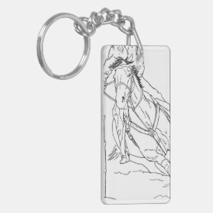 Barrel Racer (customizable) Keychain