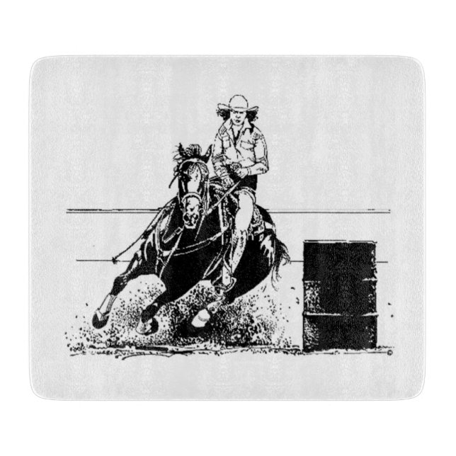 Barrel Racer Cutting Board (Front)