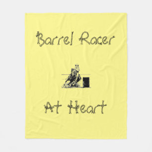 Barrel Racer Horse & Rider Fleece Blanket