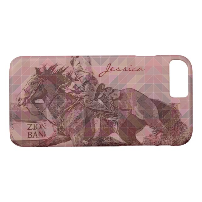 Barrel Racer II (maroon geometric) Case-Mate iPhone Case (Back (Horizontal))