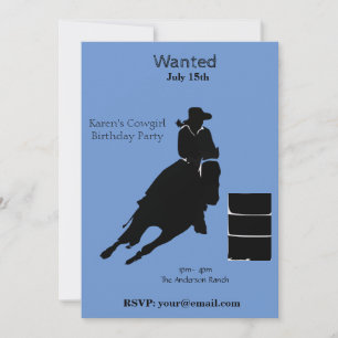 Barrel Racer  Invitation