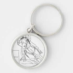 Barrel Racer Keychain