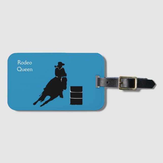 Barrel Racer Luggage Tag (Front Horizontal)