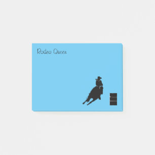 Barrel racer post-it notes