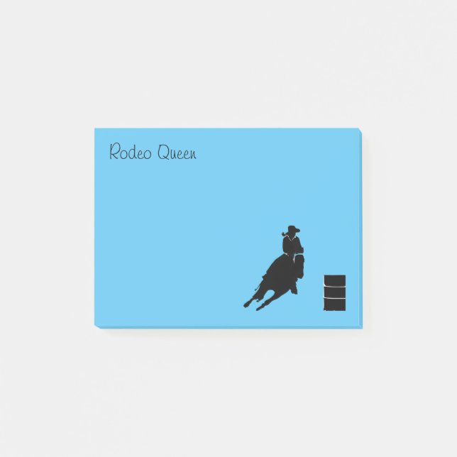 Barrel racer post-it notes (Front)